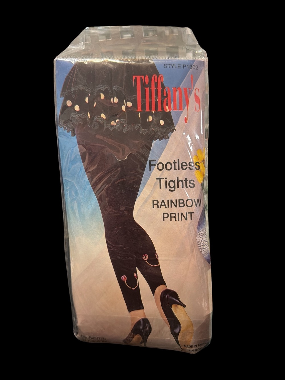 Vintage Tiffany’s Footless Tights Fashion Rainbow 100% Nylon 5’-5’10” 100-175lbs